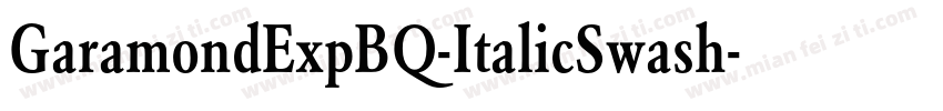 GaramondExpBQ-ItalicSwash字体转换