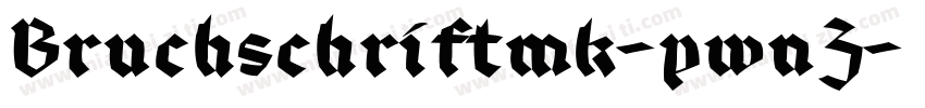 Bruchschriftmk-pwnZ字体转换