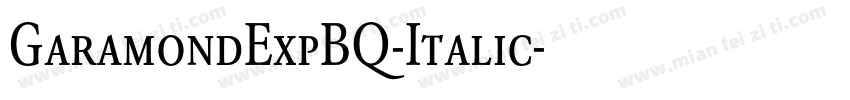 GaramondExpBQ-Italic字体转换