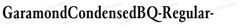 GaramondCondensedBQ-Regular字体转换