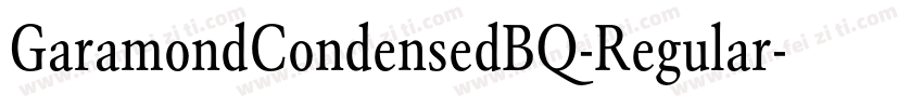 GaramondCondensedBQ-Regular字体转换
