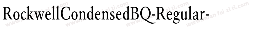 RockwellCondensedBQ-Regular字体转换