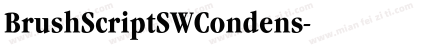 BrushScriptSWCondens字体转换