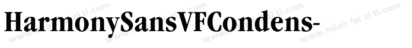HarmonySansVFCondens字体转换
