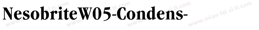 NesobriteW05-Condens字体转换