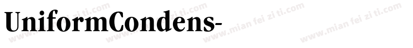 UniformCondens字体转换