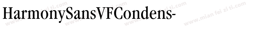 HarmonySansVFCondens字体转换
