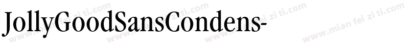 JollyGoodSansCondens字体转换