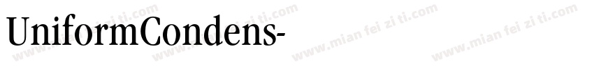 UniformCondens字体转换