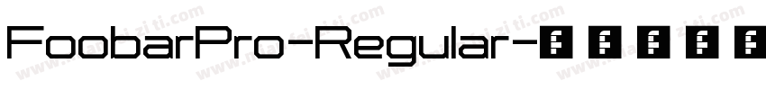 FoobarPro-Regular字体转换