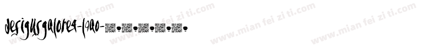 DesignsGalore4-l9A0字体转换