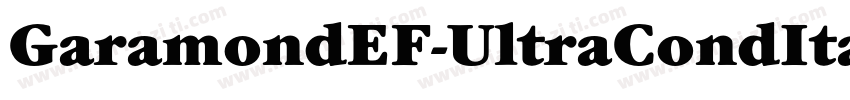 GaramondEF-UltraCondIta字体转换