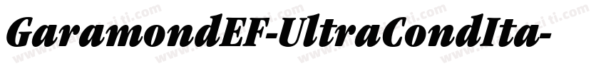 GaramondEF-UltraCondIta字体转换