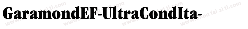 GaramondEF-UltraCondIta字体转换