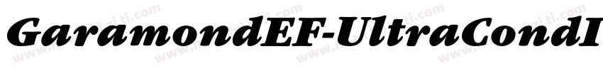 GaramondEF-UltraCondIta字体转换