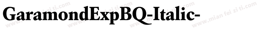 GaramondExpBQ-Italic字体转换