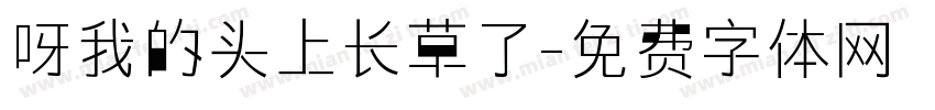 呀我的头上长草了字体转换