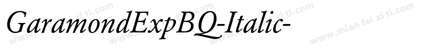 GaramondExpBQ-Italic字体转换