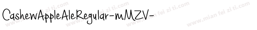 CashewAppleAleRegular-mMZV字体转换