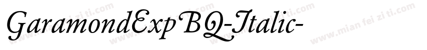 GaramondExpBQ-Italic字体转换