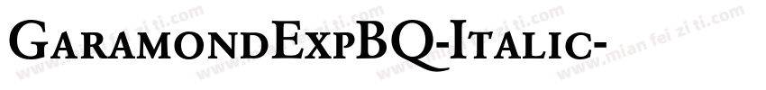 GaramondExpBQ-Italic字体转换