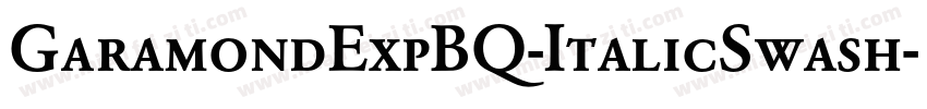 GaramondExpBQ-ItalicSwash字体转换