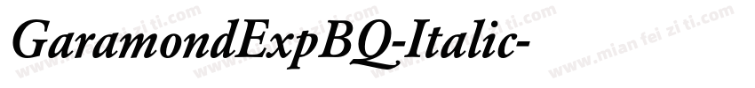GaramondExpBQ-Italic字体转换