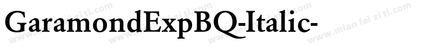 GaramondExpBQ-Italic字体转换