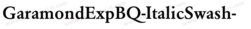 GaramondExpBQ-ItalicSwash字体转换