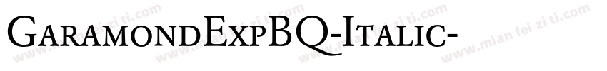GaramondExpBQ-Italic字体转换