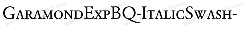 GaramondExpBQ-ItalicSwash字体转换