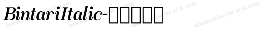 BintariItalic字体转换