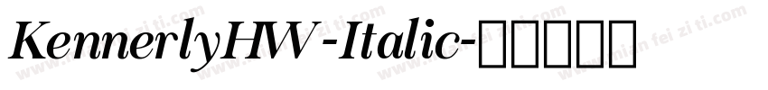 KennerlyHW-Italic字体转换