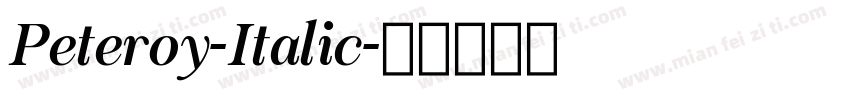 Peteroy-Italic字体转换
