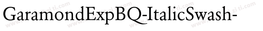 GaramondExpBQ-ItalicSwash字体转换