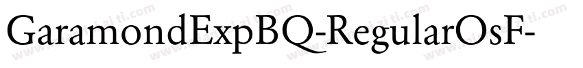 GaramondExpBQ-RegularOsF字体转换