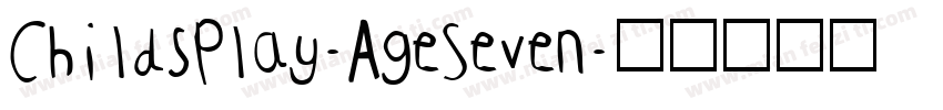 ChildsPlay-AgeSeven字体转换