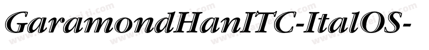 GaramondHanITC-ItalOS字体转换