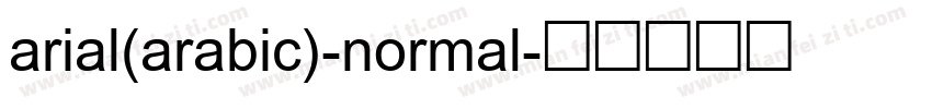 arial(arabic)-normal字体转换