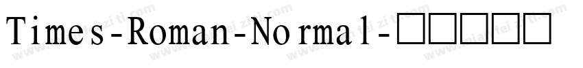 Times-Roman-Normal字体转换