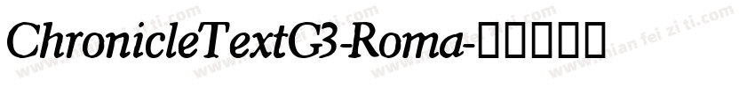 ChronicleTextG3-Roma字体转换
