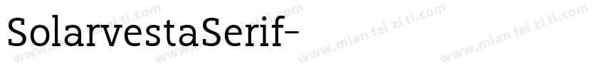 SolarvestaSerif字体转换