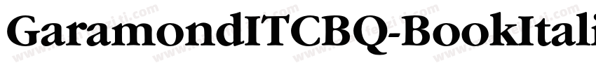 GaramondITCBQ-BookItalic字体转换