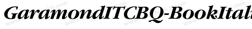 GaramondITCBQ-BookItalic字体转换