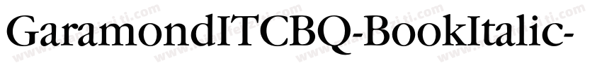 GaramondITCBQ-BookItalic字体转换