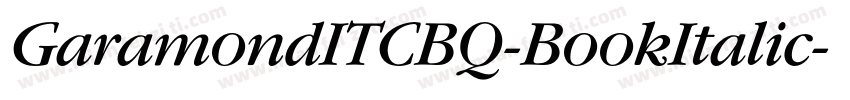 GaramondITCBQ-BookItalic字体转换