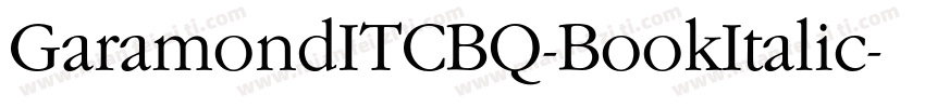GaramondITCBQ-BookItalic字体转换