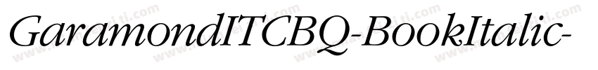 GaramondITCBQ-BookItalic字体转换
