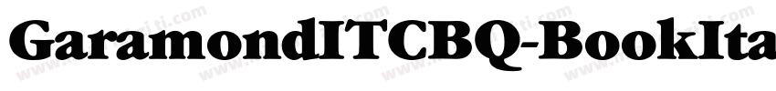 GaramondITCBQ-BookItalic字体转换