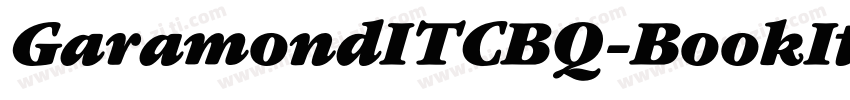 GaramondITCBQ-BookItalic字体转换